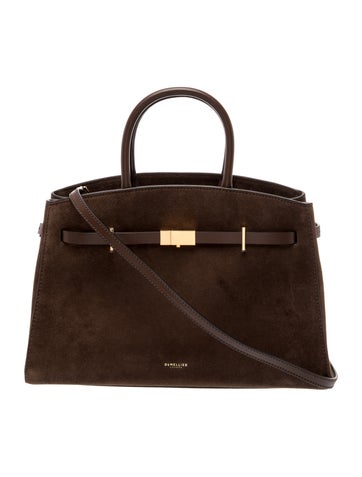 Suede Top Handle Bag