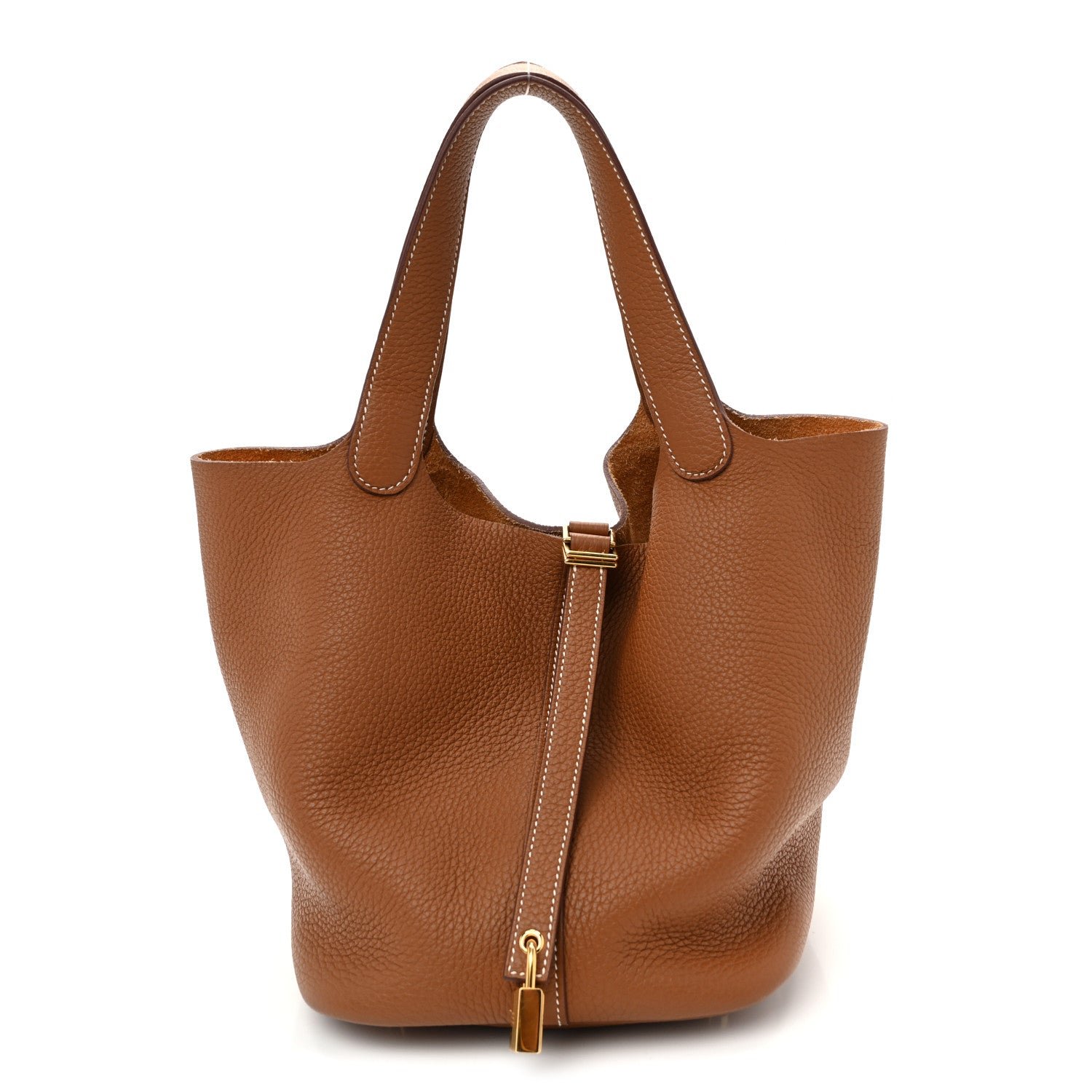 Hermes Taurillon Clemence Picotin Lock 22 MM Gold