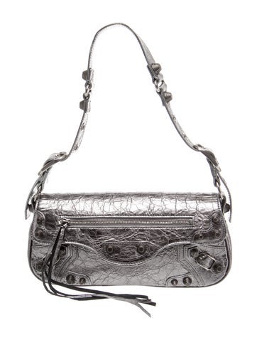Leather Le Cagole Small Metallic Sling Shoulder Bag