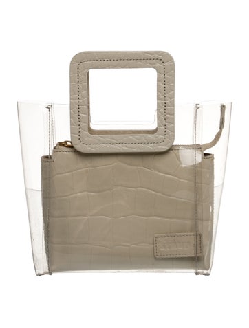 Embossed Leather Top Handle Bag