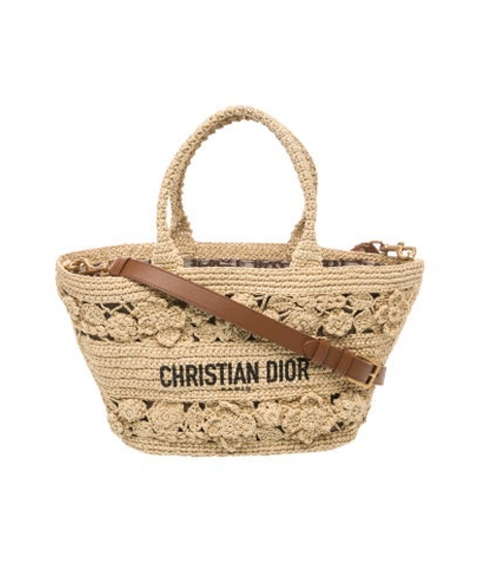 Dior Dior Raffia Hat Basket Medium
