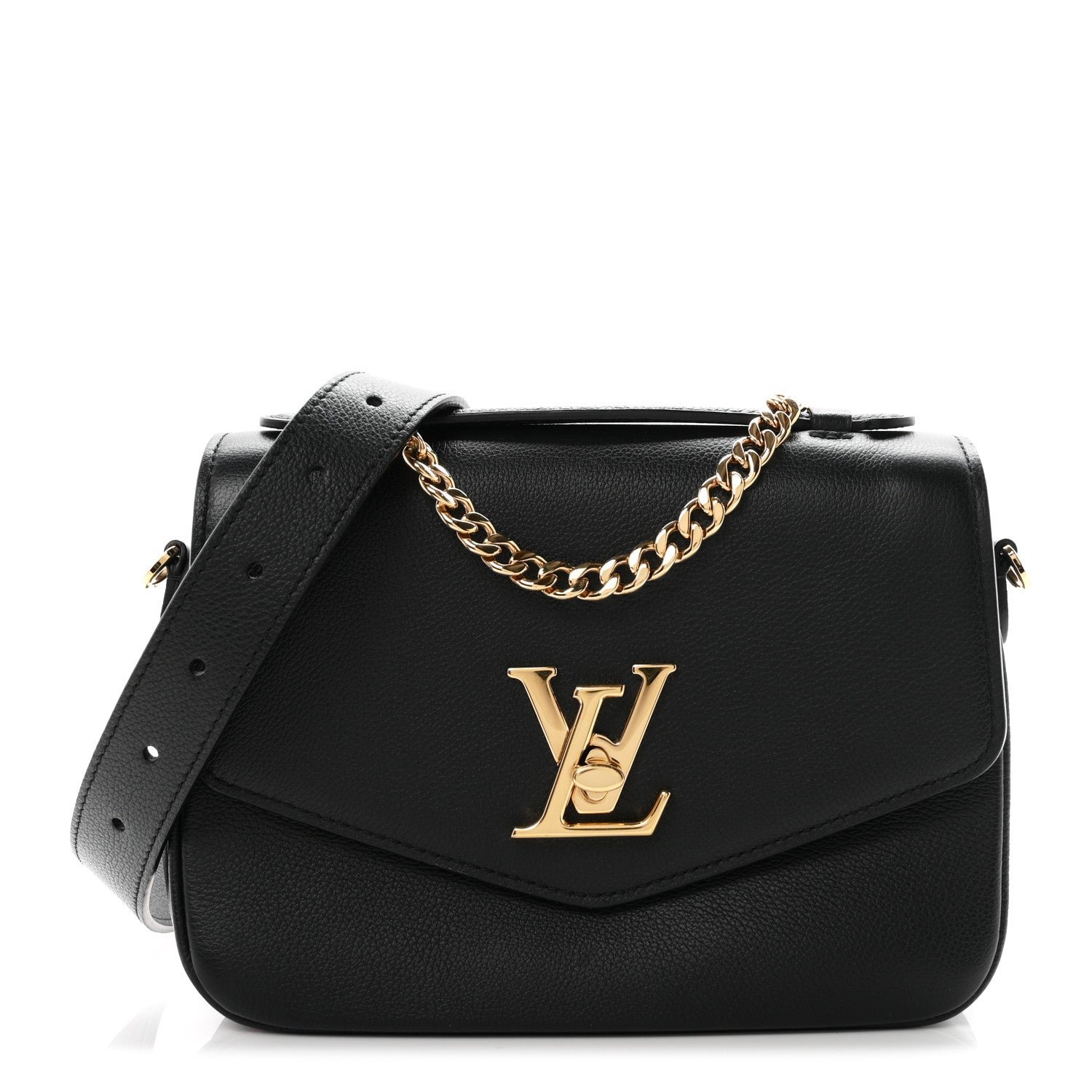 Louis Vuitton Grained Calfskin Lockme Oxford Black