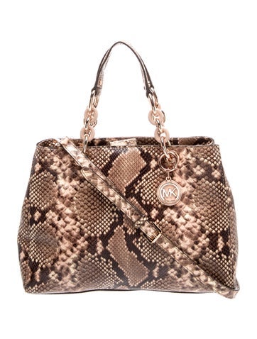 Embossed Leather Top Handle Bag