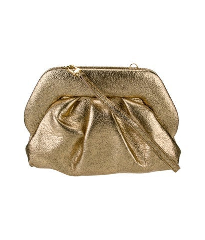 Themoire Leather Evening Bag