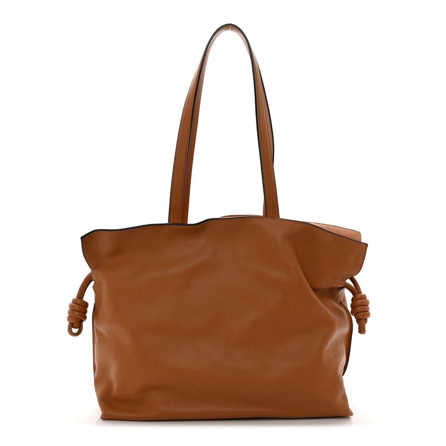 Loewe Calfskin Large Flamenco Knot Bag Warm Desert