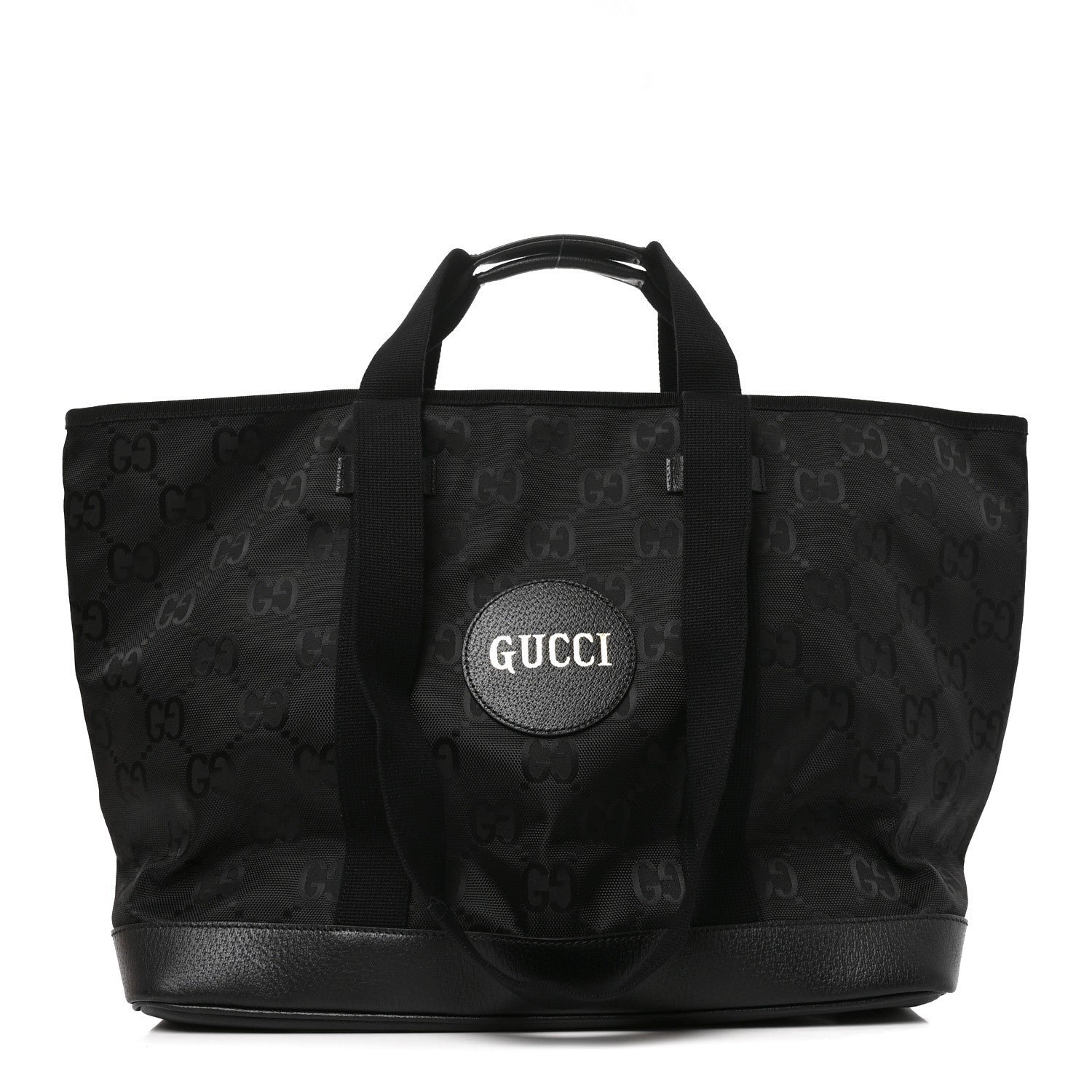 Gucci Econyl Nylon Monogram Medium Off The Grid Tote Bag Black