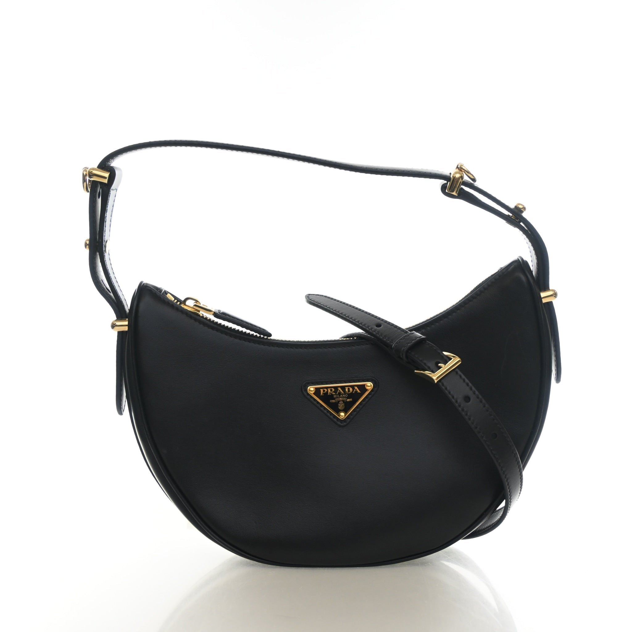 Prada Small Soft Calfskin Arque Shoulder Bag
