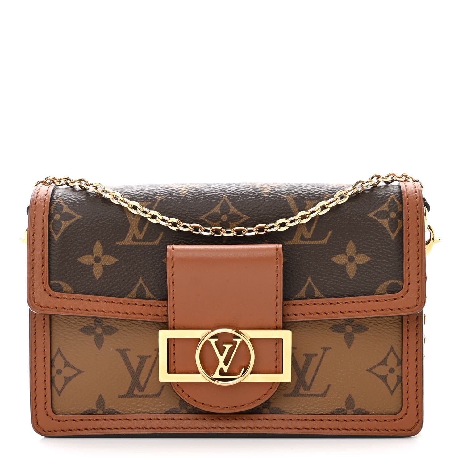 Louis Vuitton Reverse Monogram Dauphine Chain Wallet