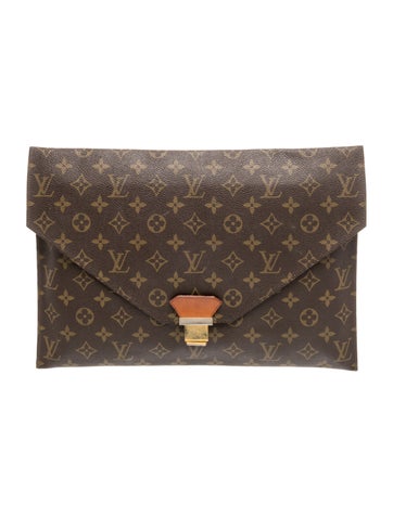 LV Monogram Poche Plate Envelope Vintage