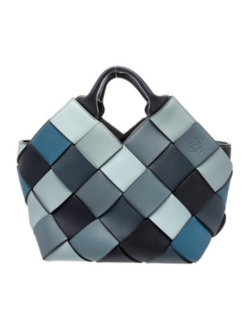 Leather Woven Basket Small