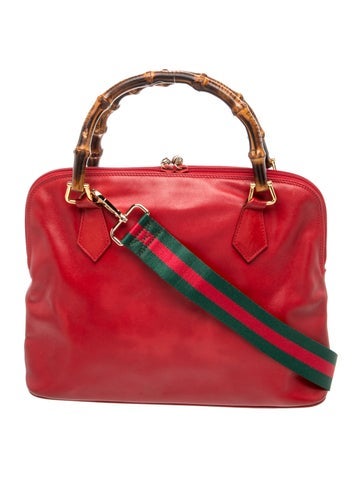 Bamboo Top Handle Bag Vintage