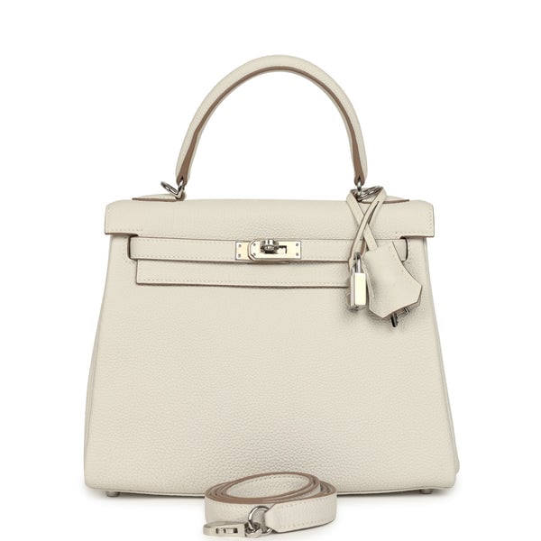 Hermes Hermes Kelly Retourne 25 Gris Pale Togo Palladium Hardware