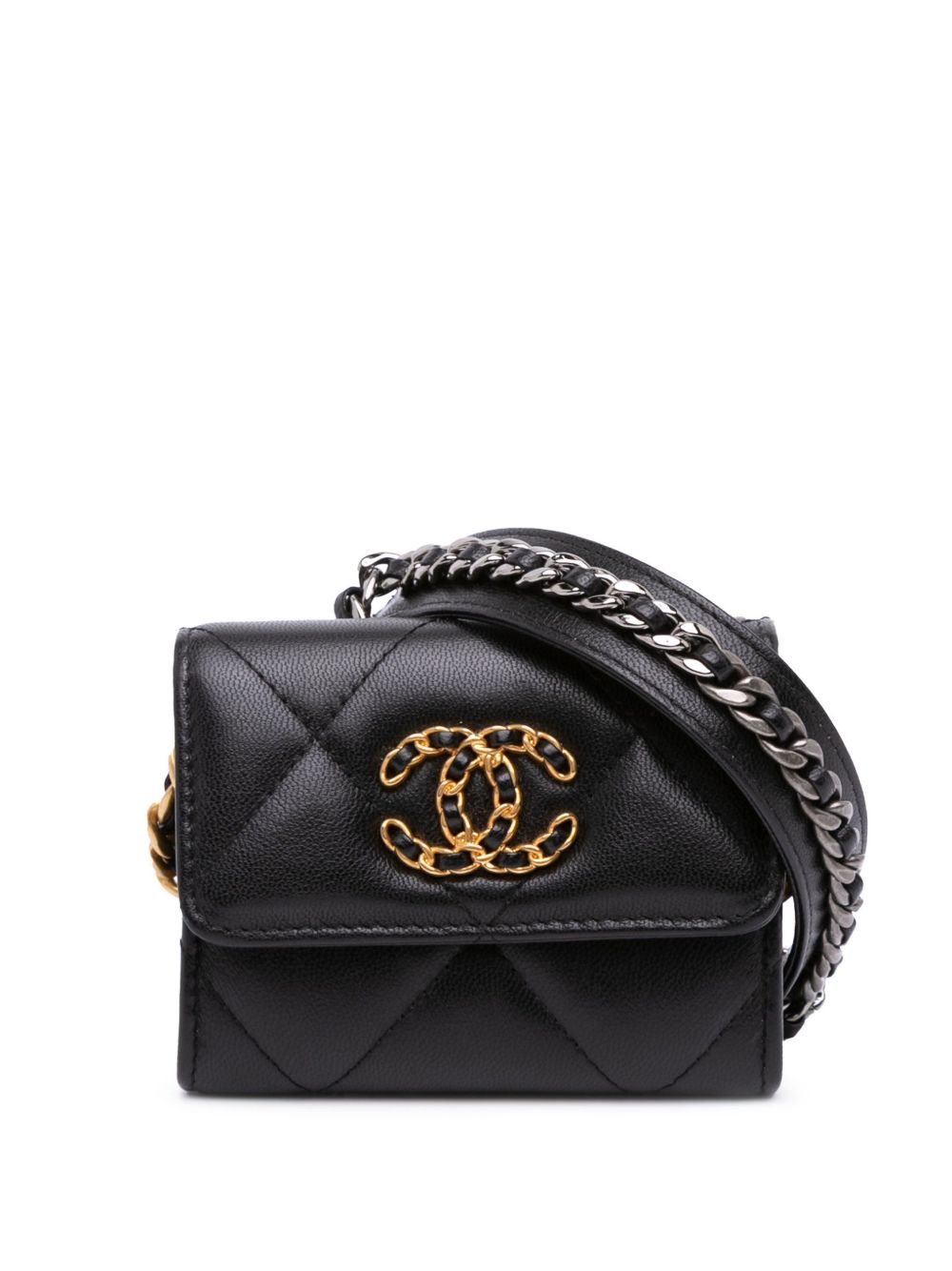 2020 Lambskin 19 Flap Coin Purse With Chain crossbody bag