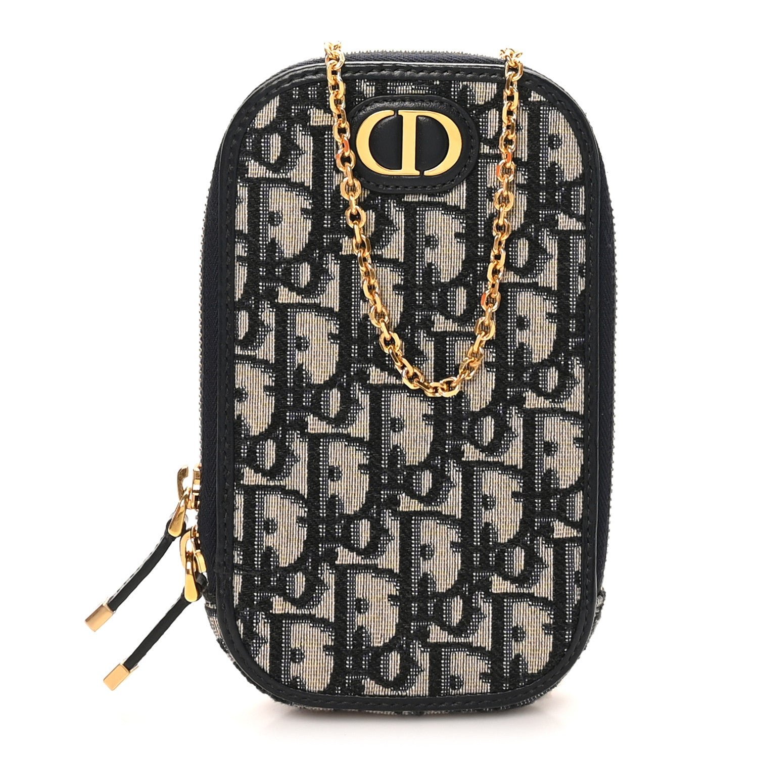 Christian Dior Oblique 30 Montaigne Phone Holder Blue