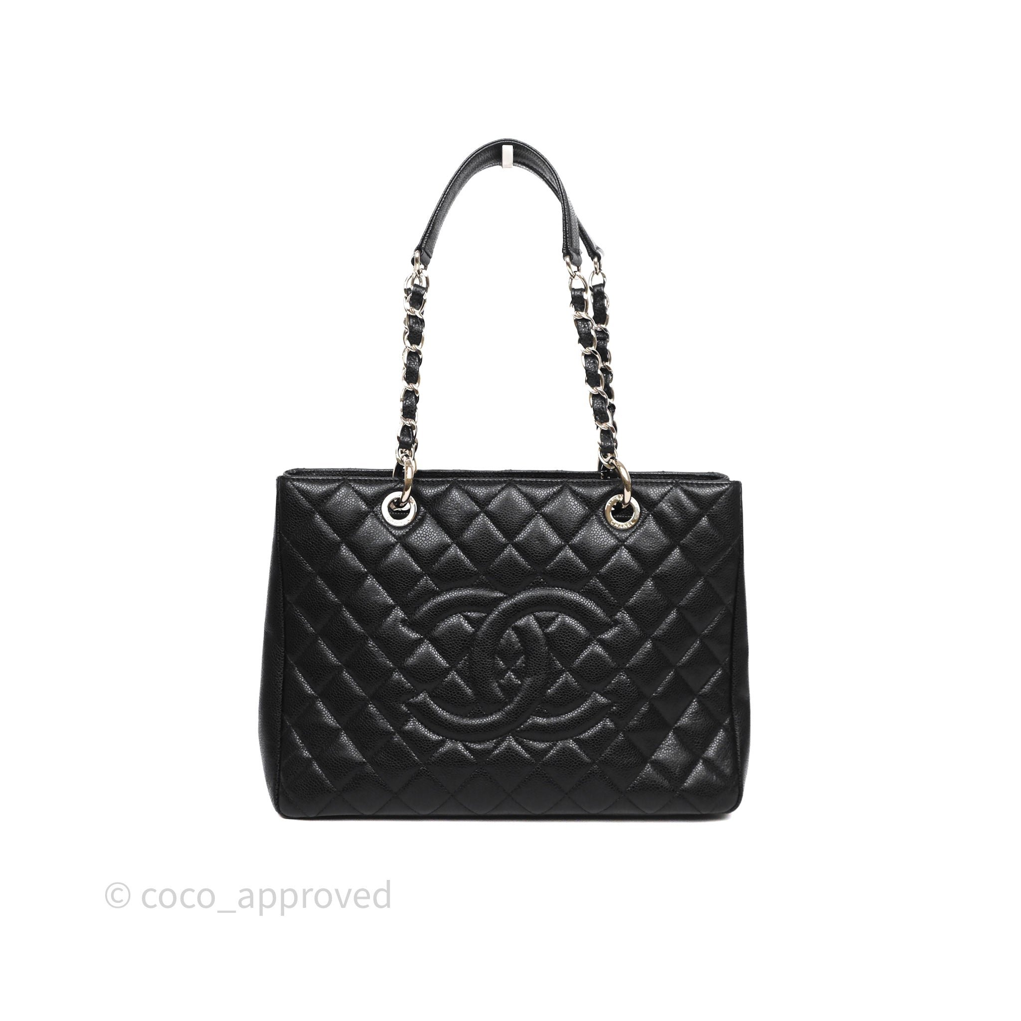 Chanel GST Black Caviar Silver Hardware