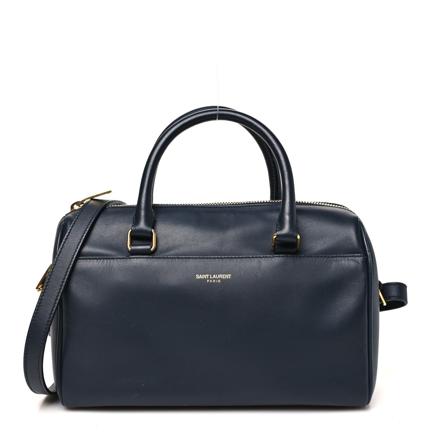 Saint Laurent Calfskin Classic Baby Duffle Navy Blue