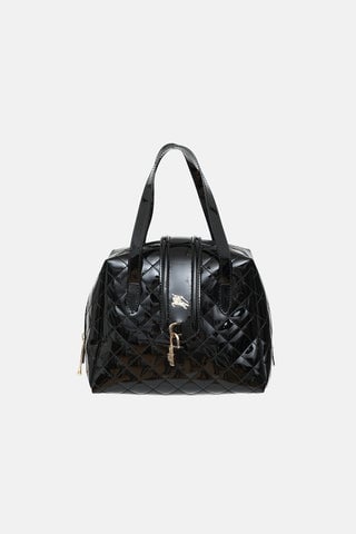 Patent Baby Quilted Manor Bag