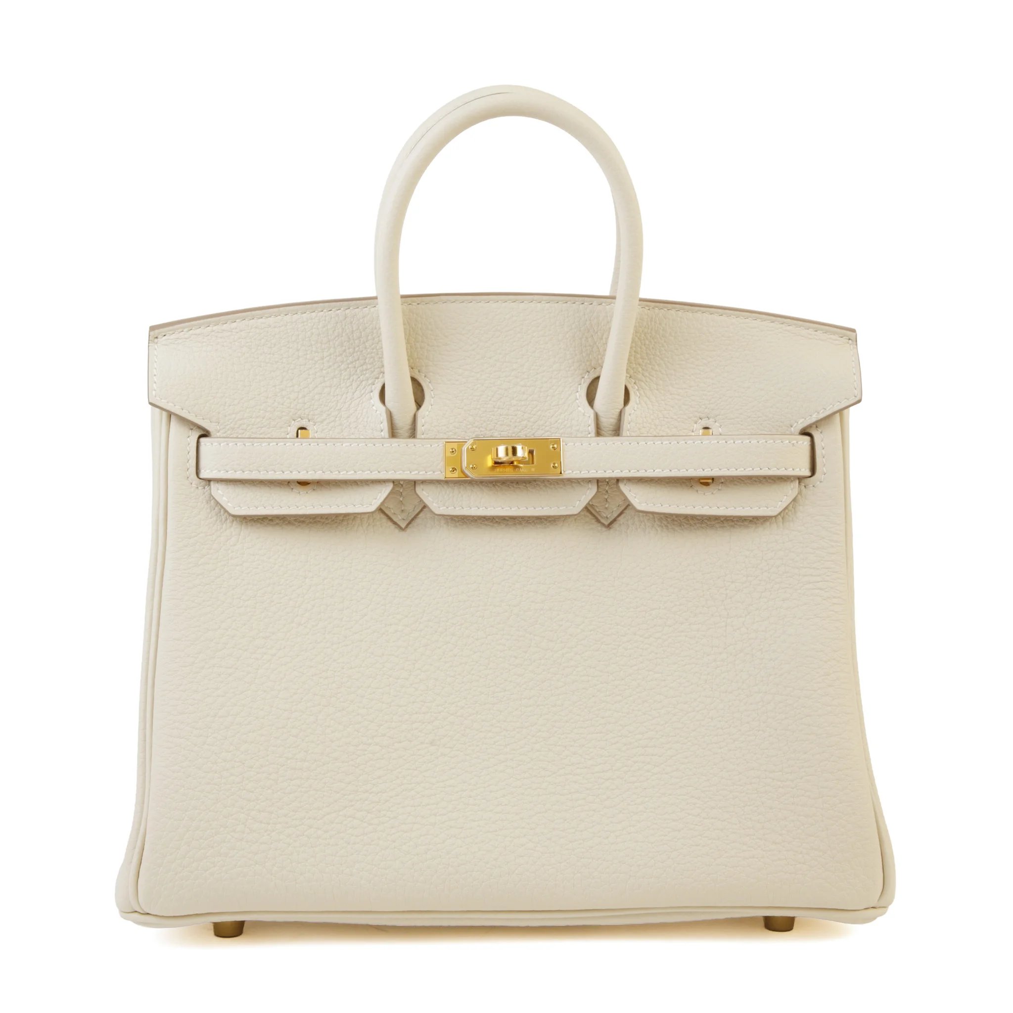 Brand New ( Rank N ) HERMÈS Birkin 25 Craie (10) Togo Gold hardware K (2025)