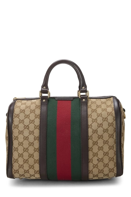 Original GG Canvas Vintage Web Boston Bag Medium