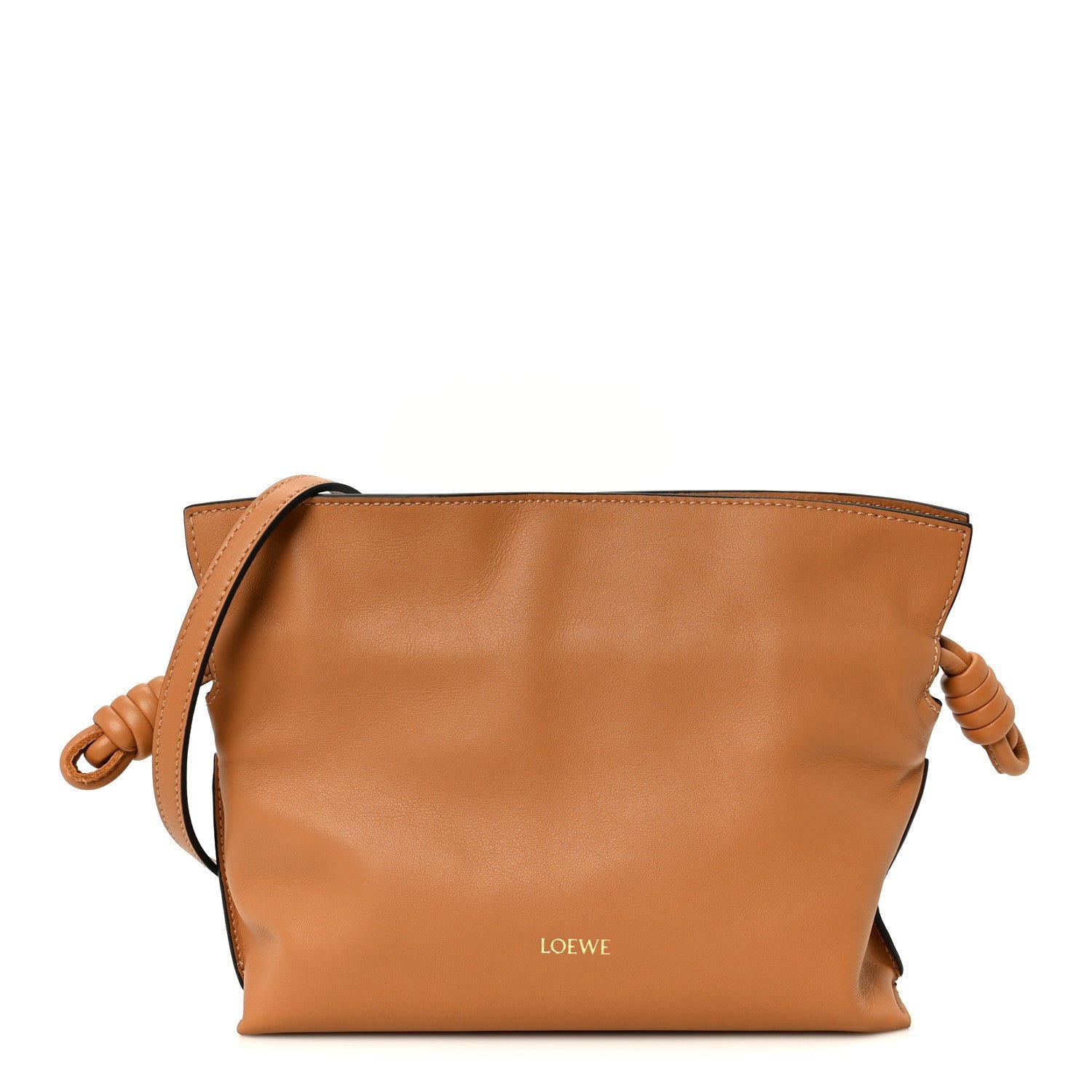 Loewe Calfskin Mini Flamenco Knot Clutch Warm Desert