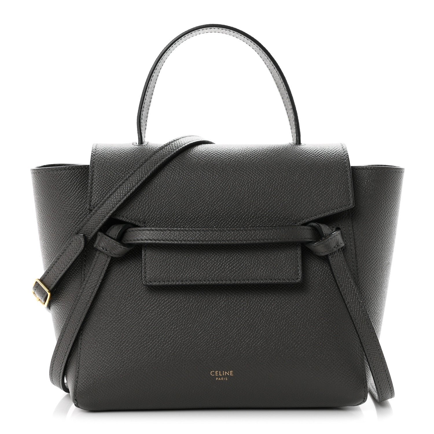 Celine Grained Calfskin Nano Belt Bag Grey