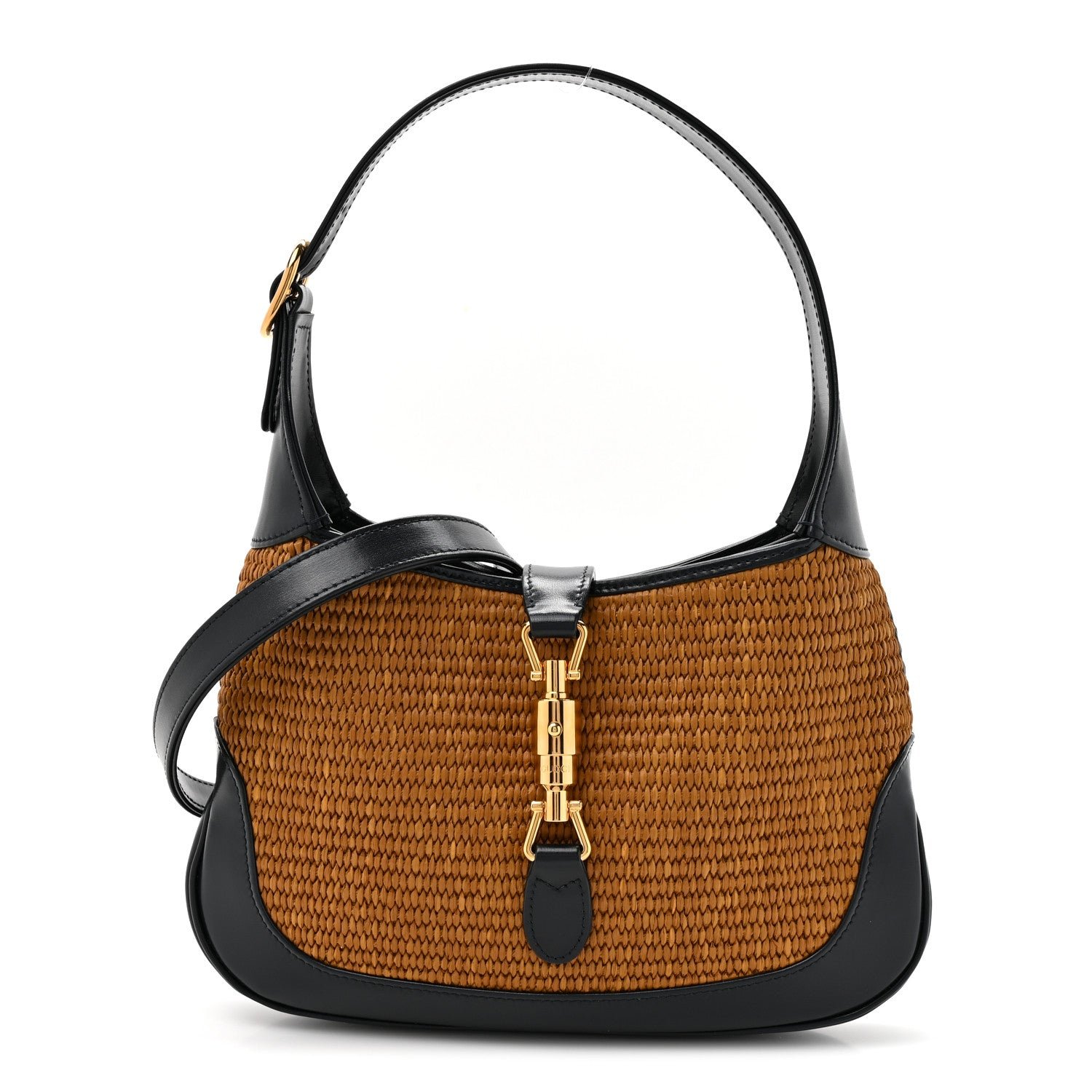 Gucci Straw Lux Boarded Dyana Lux Calfskin Small Jackie 1961 Hobo Natural Blue