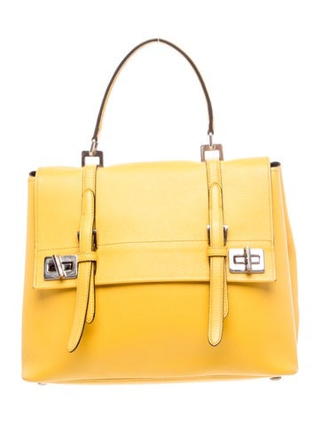 Saffiano Leather Top Handle Bag