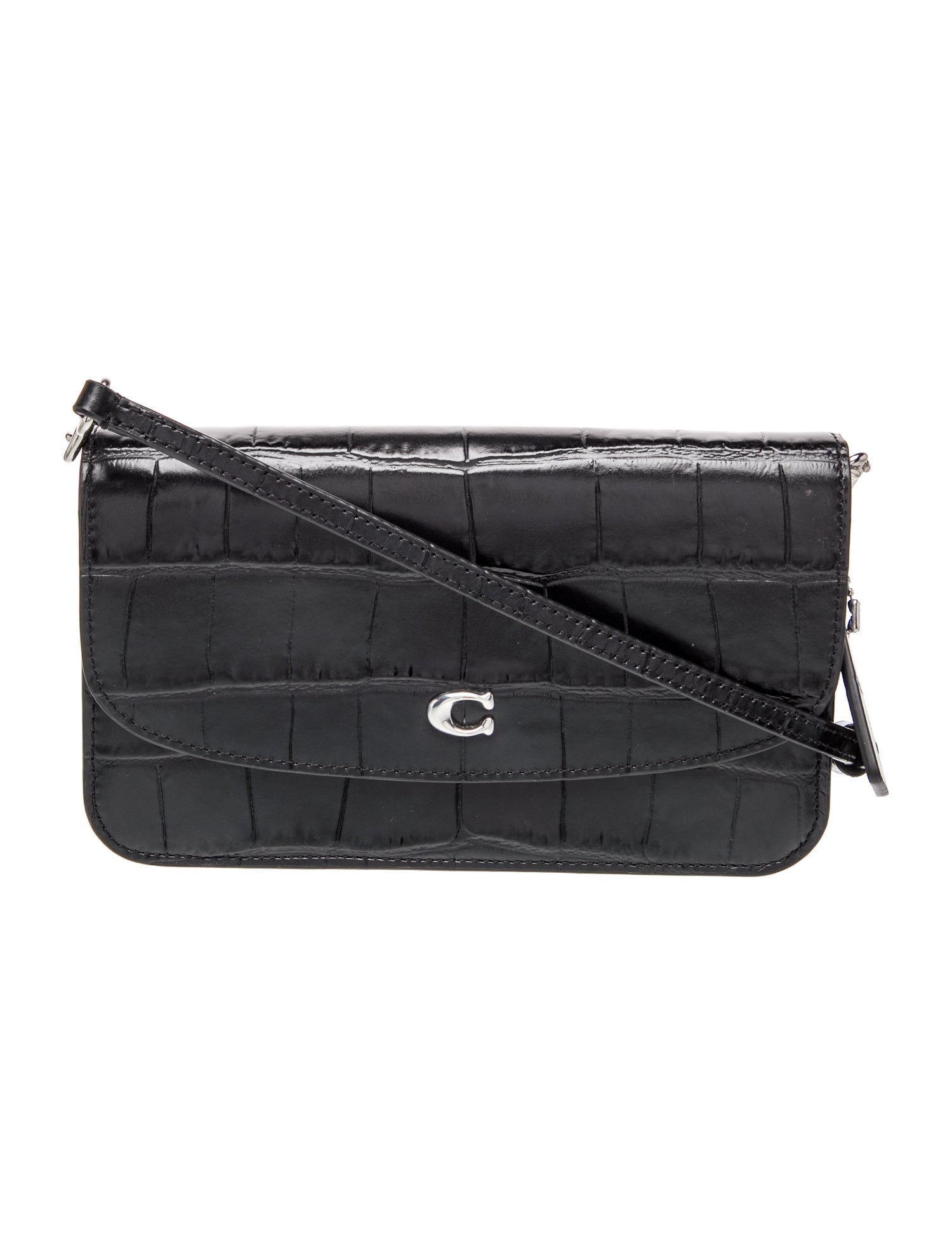 Embossed Leather Crossbody Bag