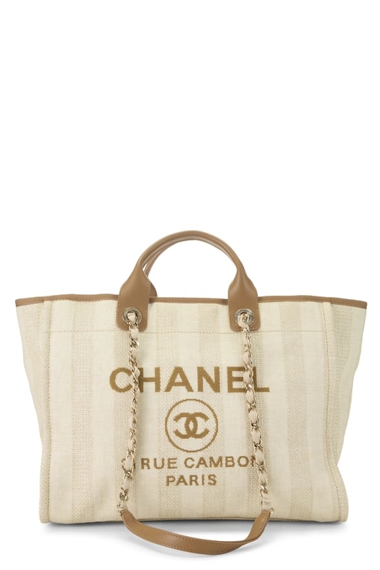 Beige Raffia Deauville Medium NM