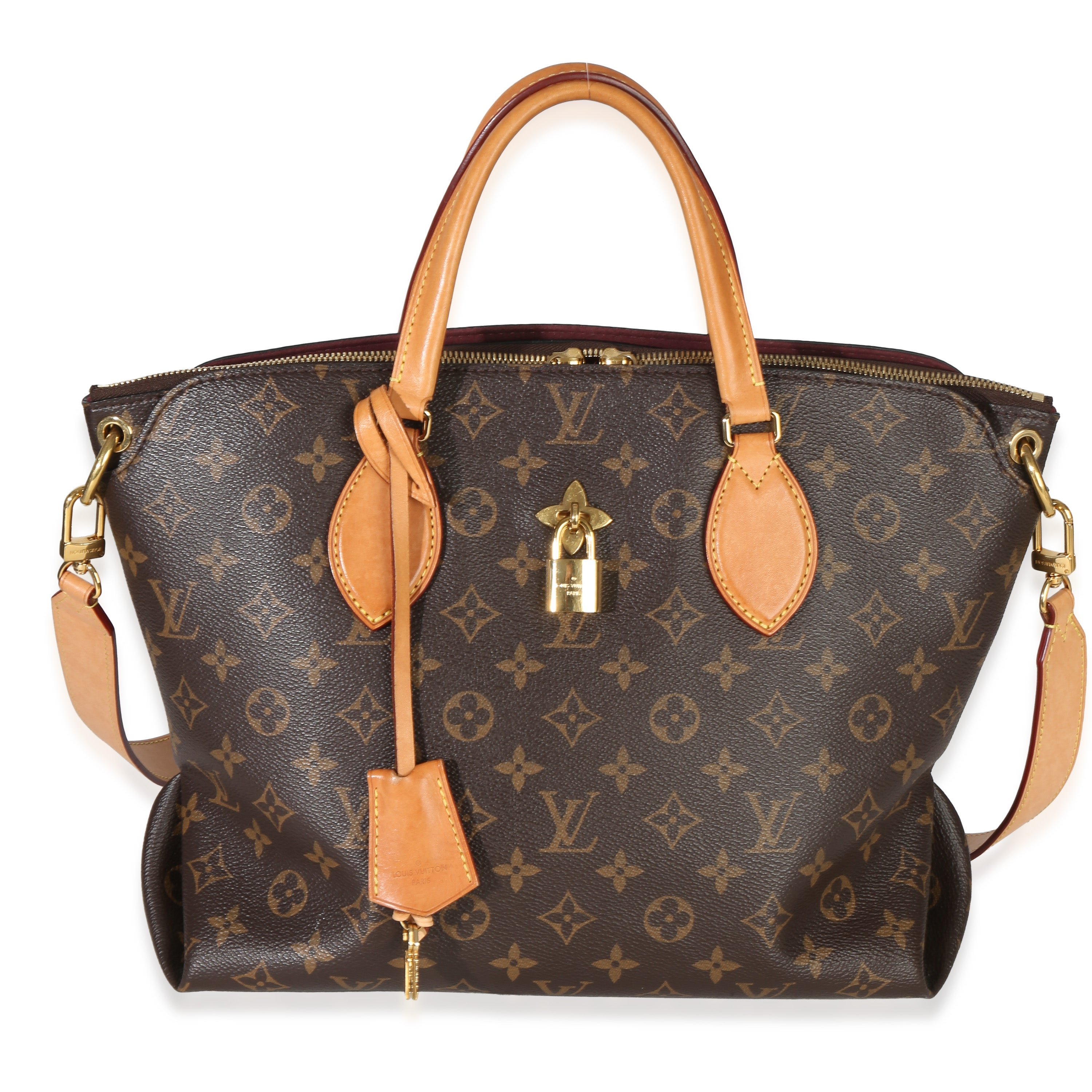 Monogram Canvas Flower Zipped Tote MM