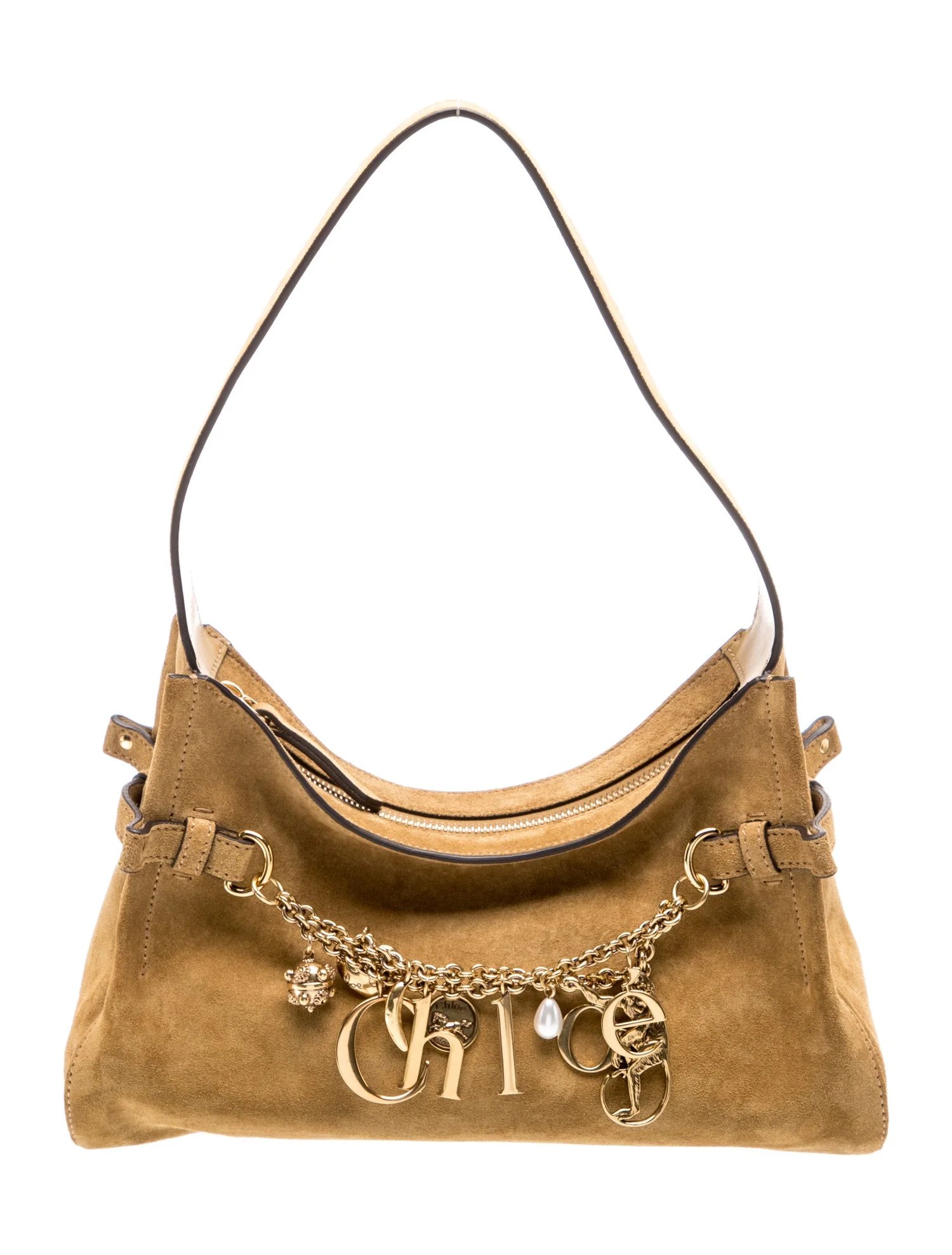 Suede Charms Hobo