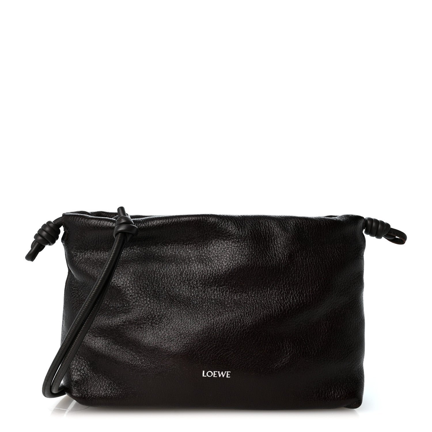 Loewe Mellow Nappa Medium Donut Chain Flamenco Knot Clutch Brown