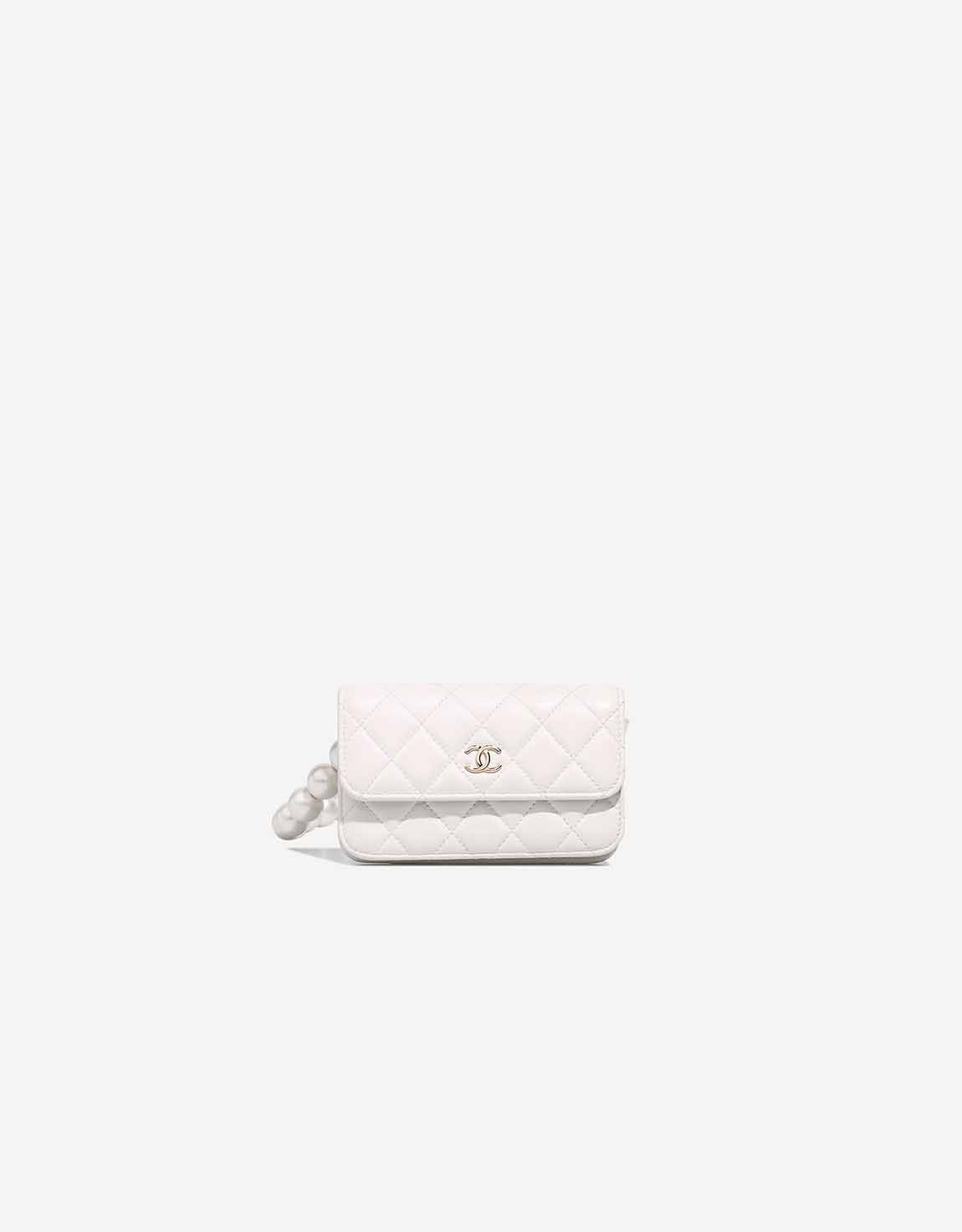 
		Clutch Mini with Chain Lamb / Pearls White    