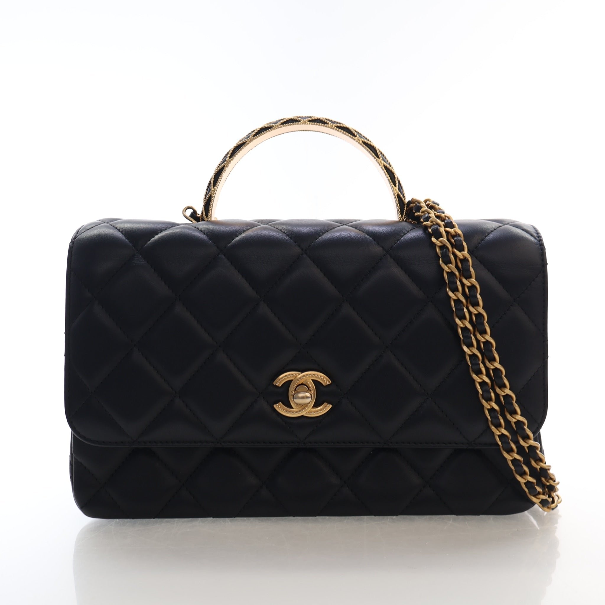 Chanel Small Lambskin Top Handle Bag