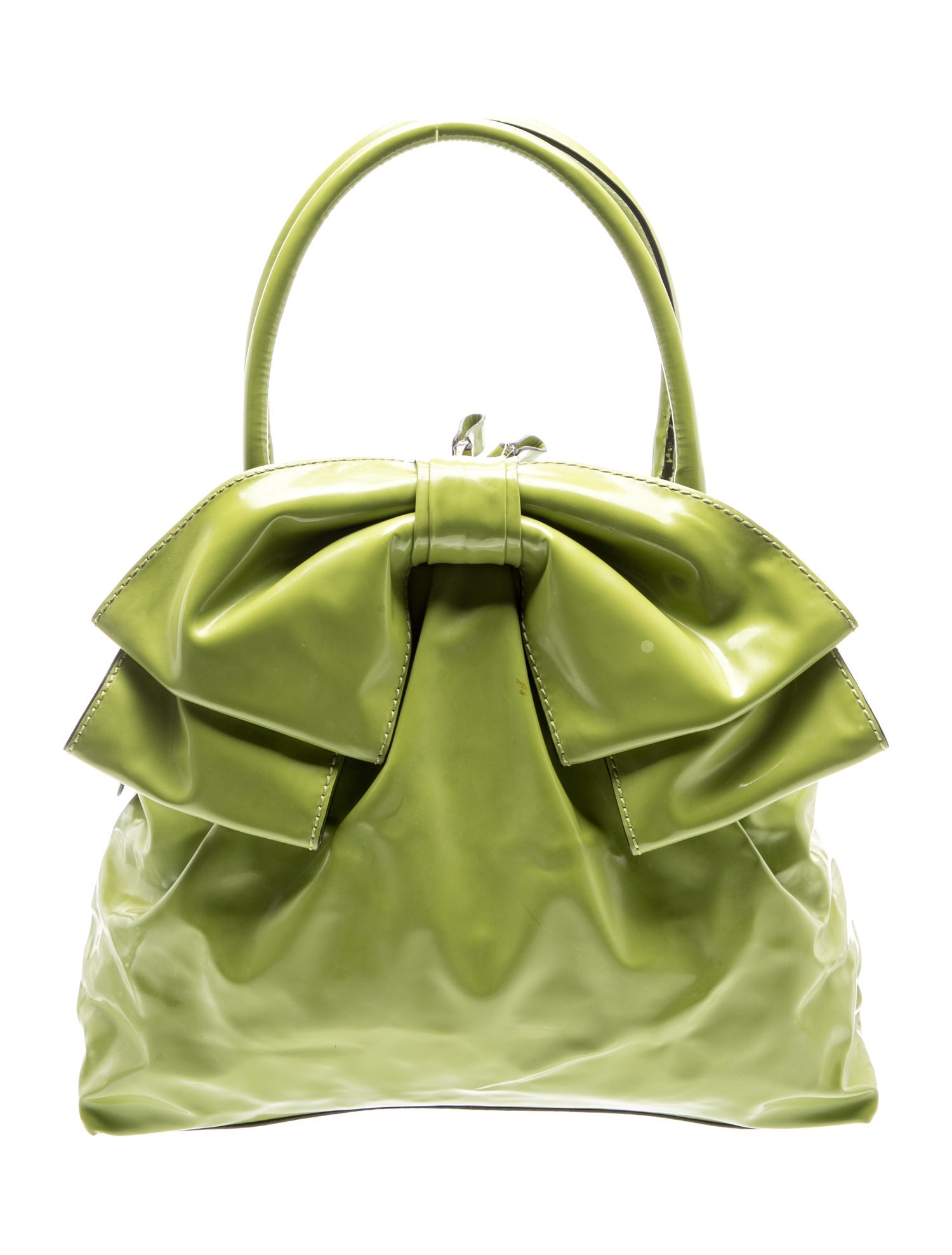 Patent Leather Top Handle Bag