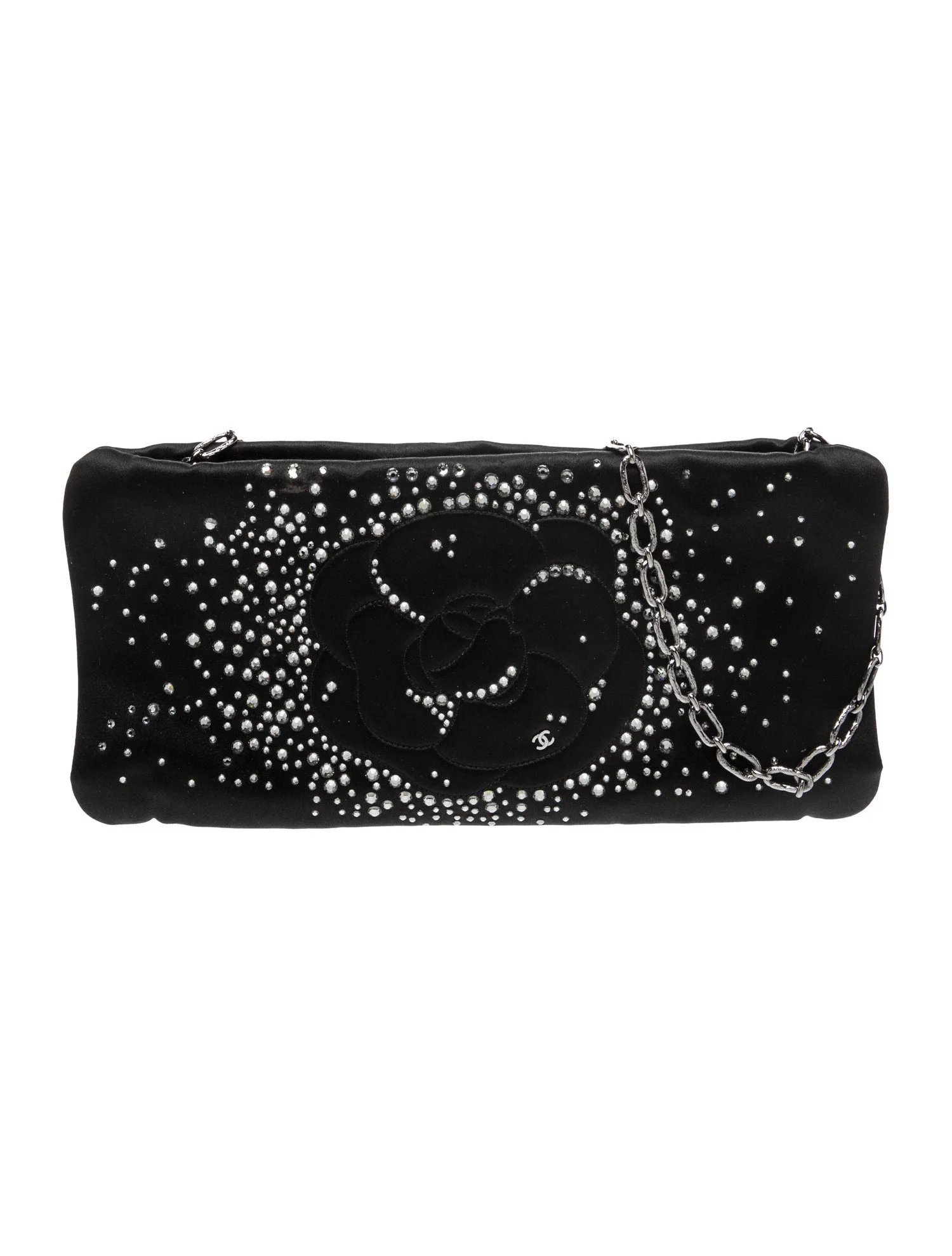 Satin Camellia Clutch