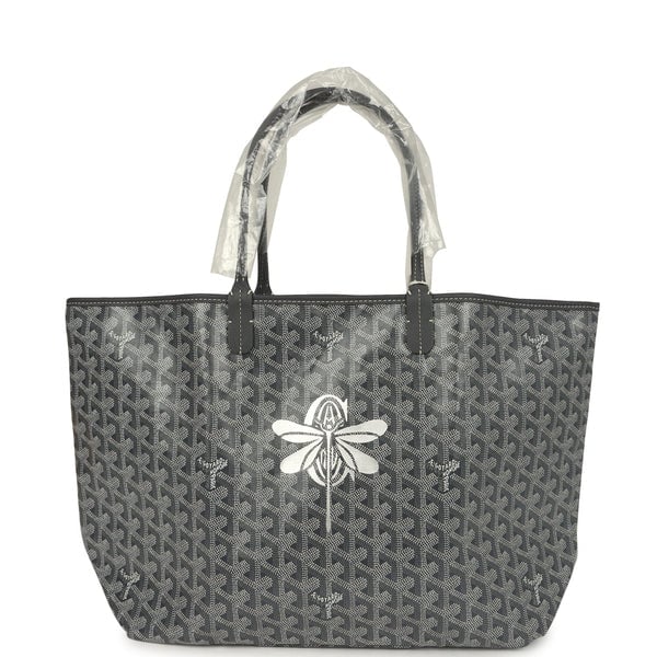 Goyard Goyard Goyardine Grey Saint Louis PM Tote Bag Palladium Hardware