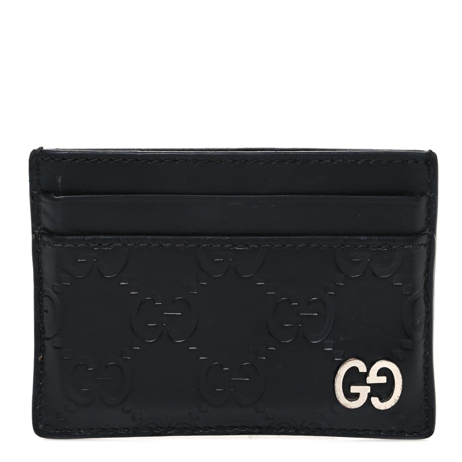 Gucci Guccissima Card Holder Black