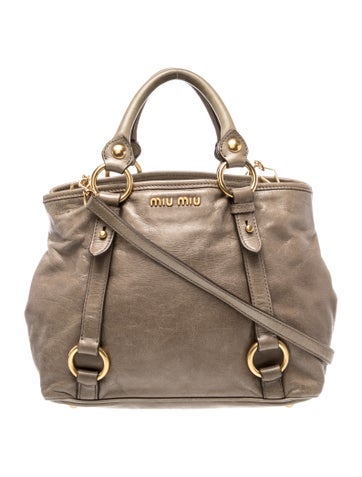 Miu Miu Leather Top Handle Bag