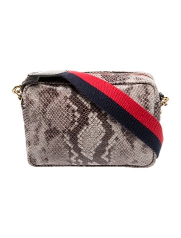 Embossed Leather Messenger Bag