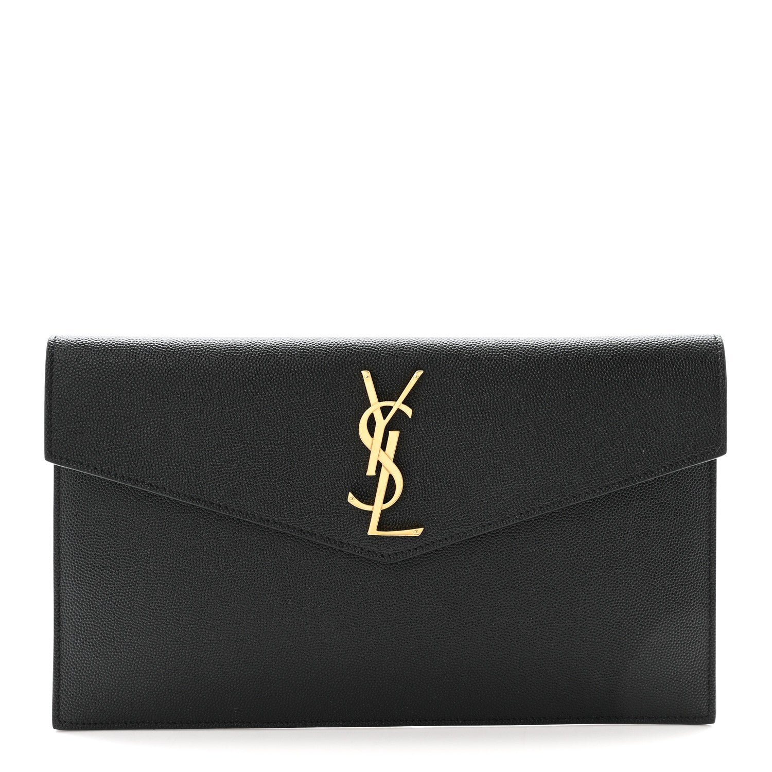 Saint Laurent Grain De Poudre Uptown Pouch Black