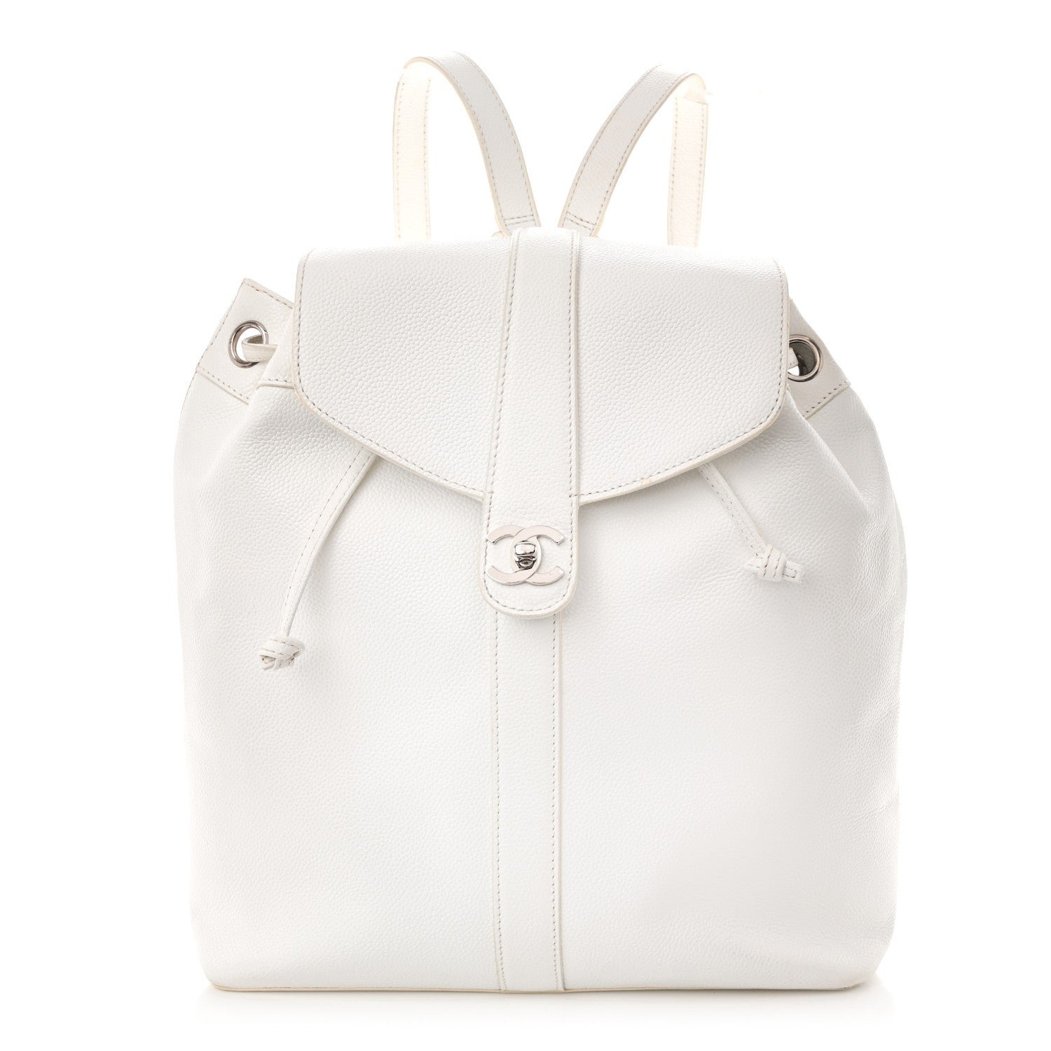 Chanel Caviar CC Backpack White