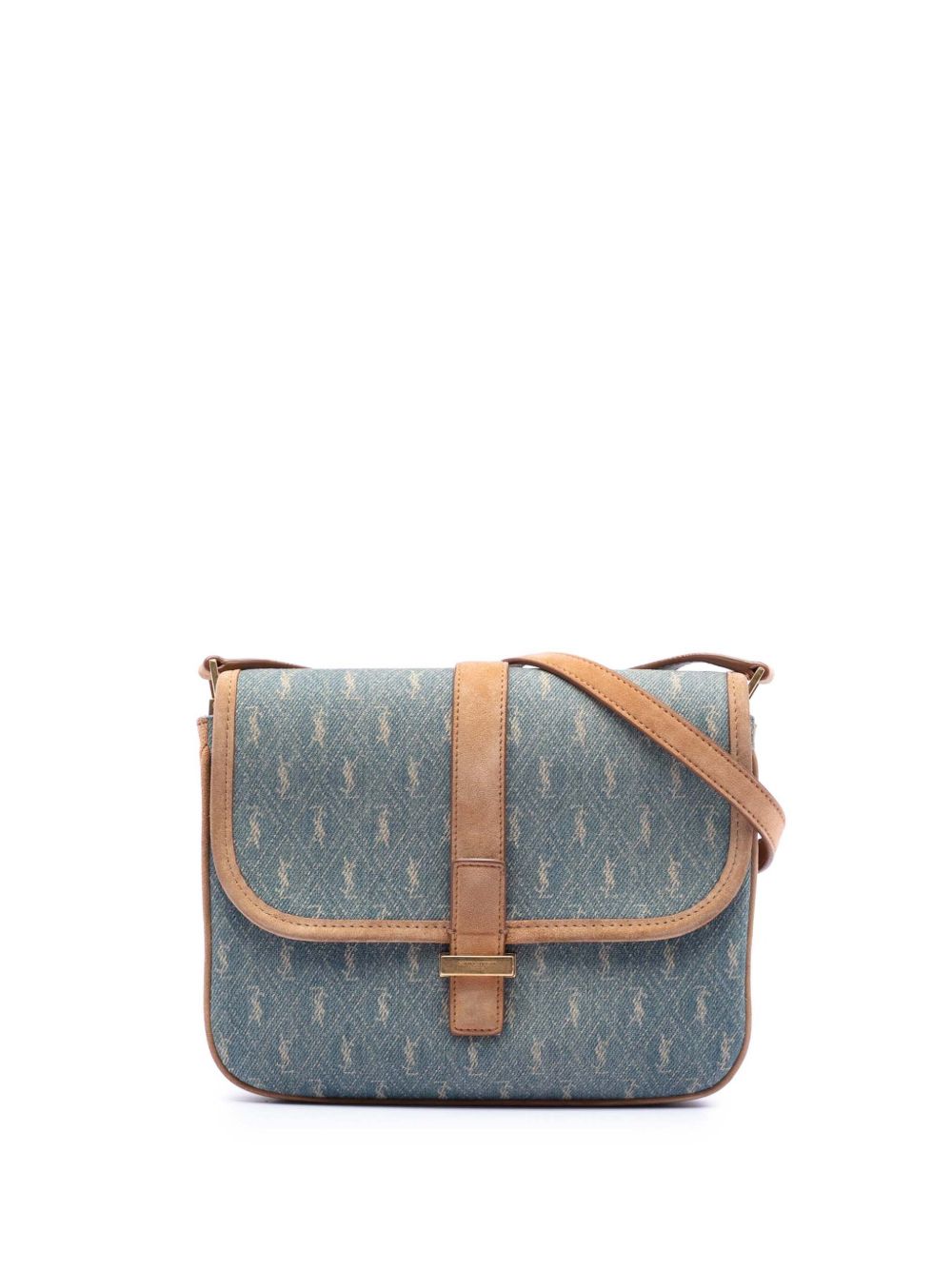 2021 Suede Trimmed Denim Monogram Allover crossbody bag