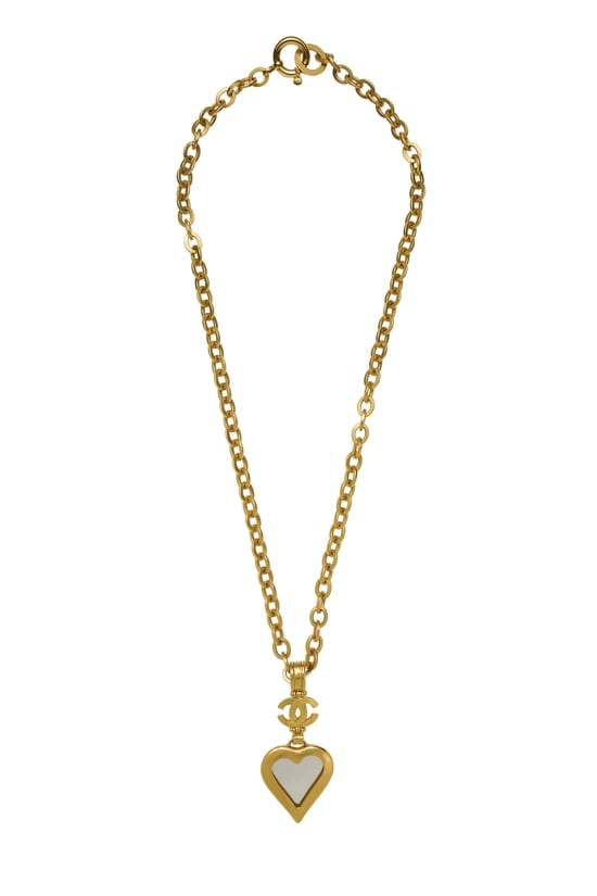 Gold Rope 'CC' Mirror Necklace