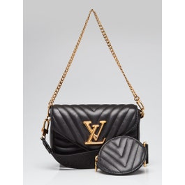 Louis Vuitton Black Quilted Leather New Wave Multi-Pochette Bag
