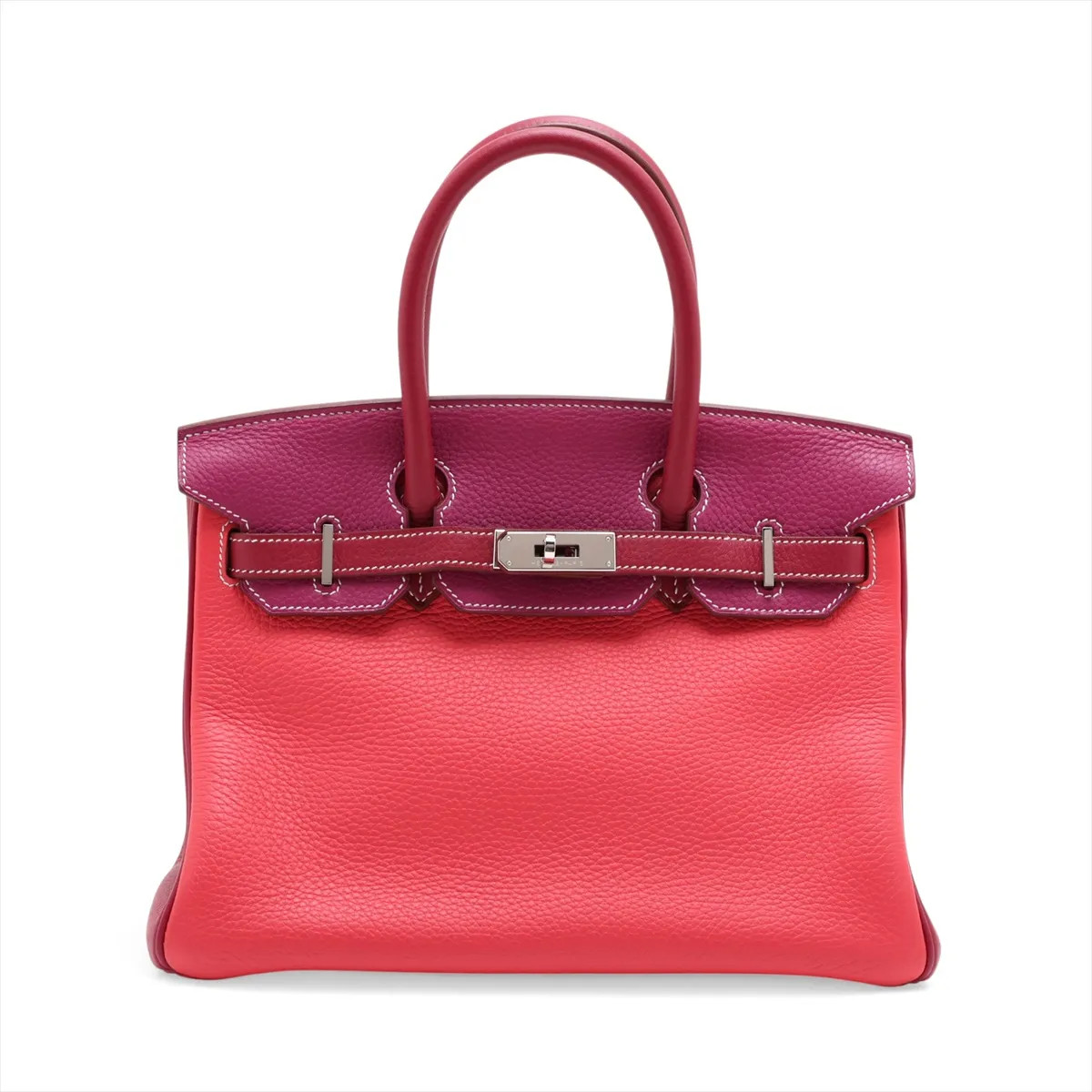 Hermès Birkin 30 Le Tournay Taurillon Clemence Bougainvillea x Tosca x Ruby Silv