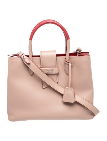 Soft Calf Leather Leather Ribbon Double Tote