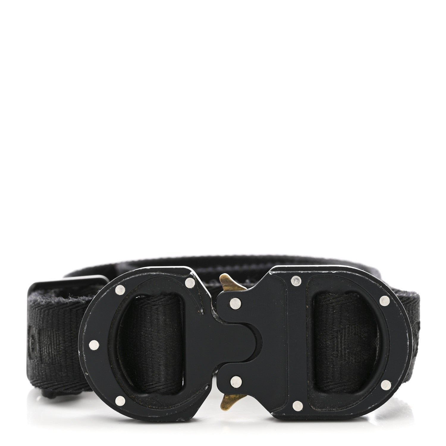 Dior Jacquard Nylon Aluminum 25mm CD Belt Black