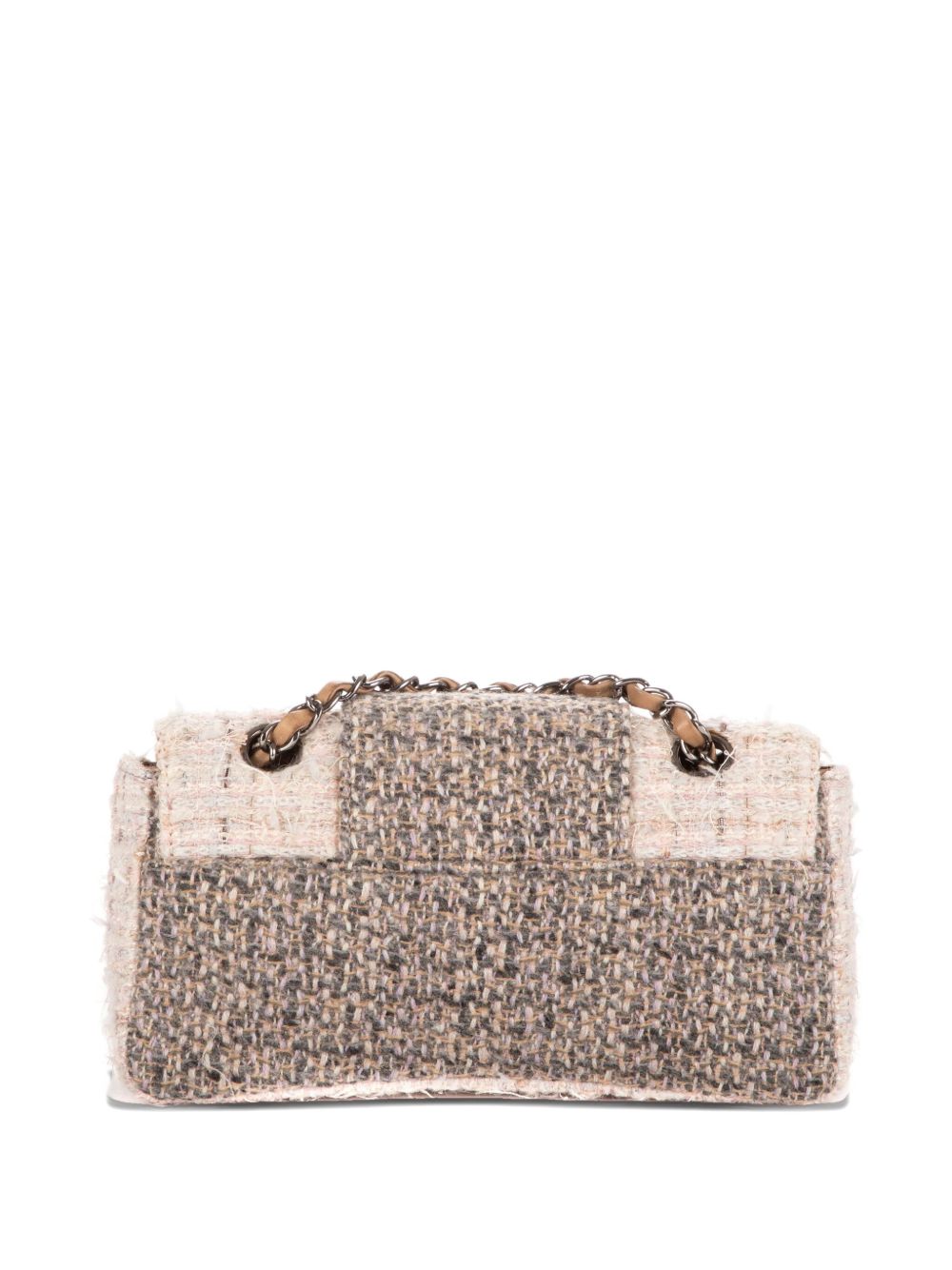chain-strap tweed shoulder bag