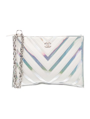 Metallic Mirror Chevron O-Case w/Strap